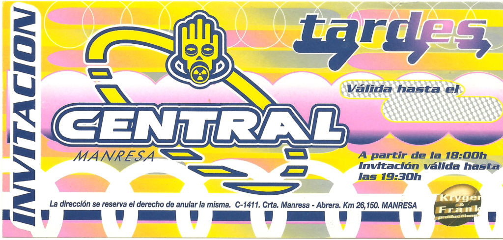 Flyer discoteca Central Manresa