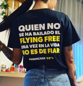 Camiseta flying free no eres de fiar makineros