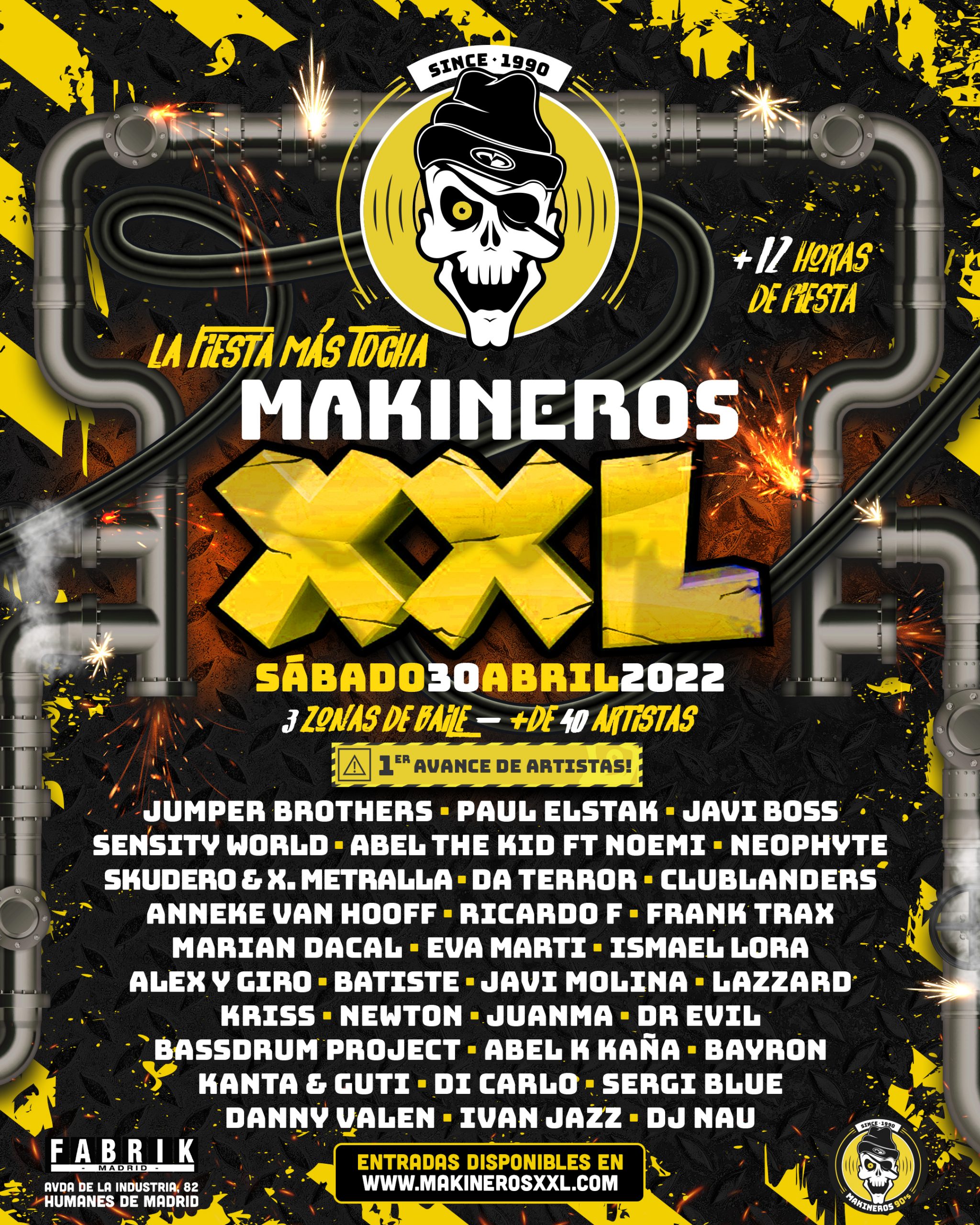 Makineros 90 XXL en Fabrik Madrid 2022